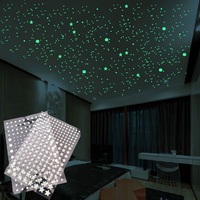 211/202 sztuk Luminous 3D gwiazdy kropki naklejki ścienne dla dzieci pokój dekoracje do wnętrz do sypialni naklejka świecące w ciemności naklejki DIY 1